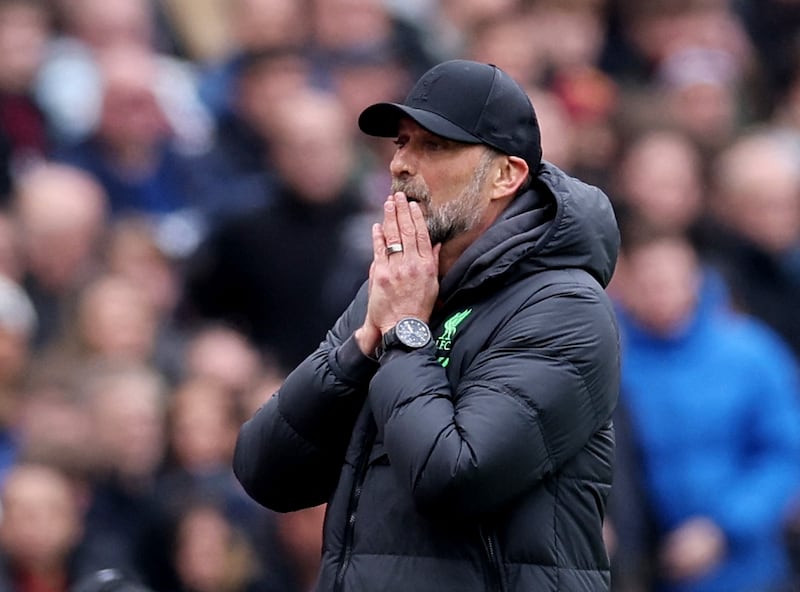 Liverpool manager Jurgen Klopp on the touchline. Reuters 