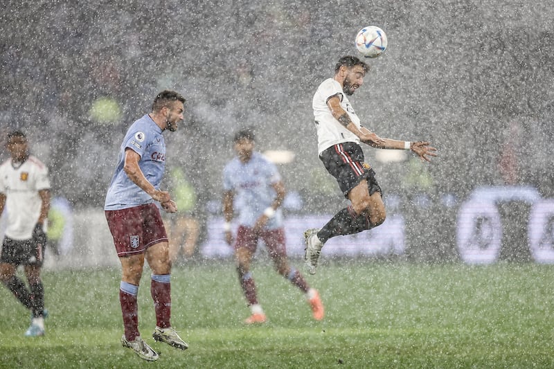 Bruno Fernandes during the friendly in Perth. Getty