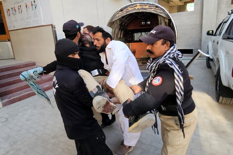 A victim of the blast is taken to hospital in Quetta. EPA