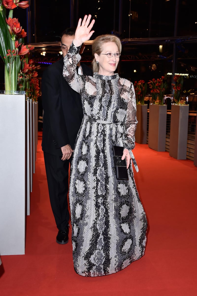 BERLIN, GERMANY - FEBRUARY 11:  Meryl Streep attends the 'Hail, Caesar!' premiere during the 66th Berlinale International Film Festival Berlin at Berlinale Palace on February 11, 2016 in Berlin, Germany.  (Photo by Pascal Le Segretain/Getty Images)