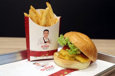 Cheese burger and fries at CZN Burak Burger in The Dubai Mall. Chris Whiteoak / The National 