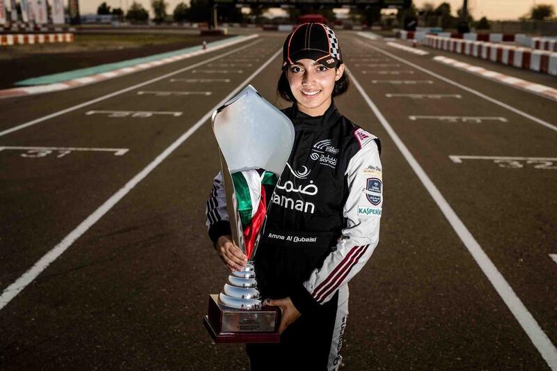 Amna Al Qubaisi won the Rotax Max Challenge series by a massive 173 points ahead of her closest rival. Courtesy photo