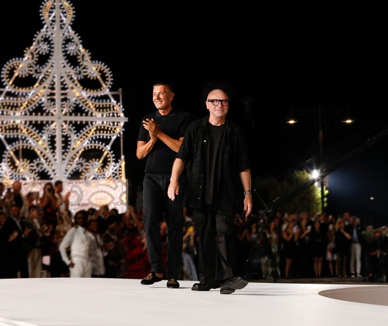 Domenico Dolce, right, and Stefano Gabbana said the collection was a study in authenticity