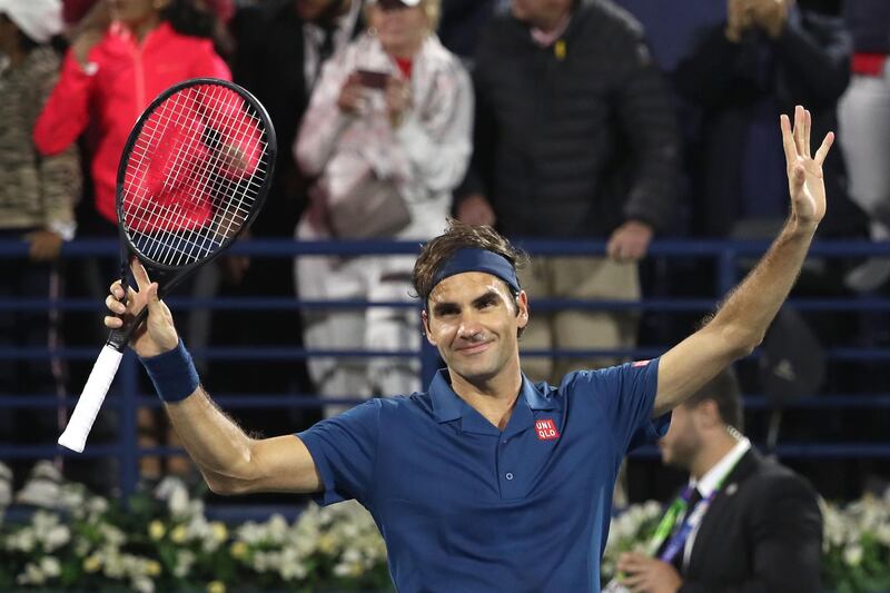 Federer acknowledges the crowd after his victory. AFP