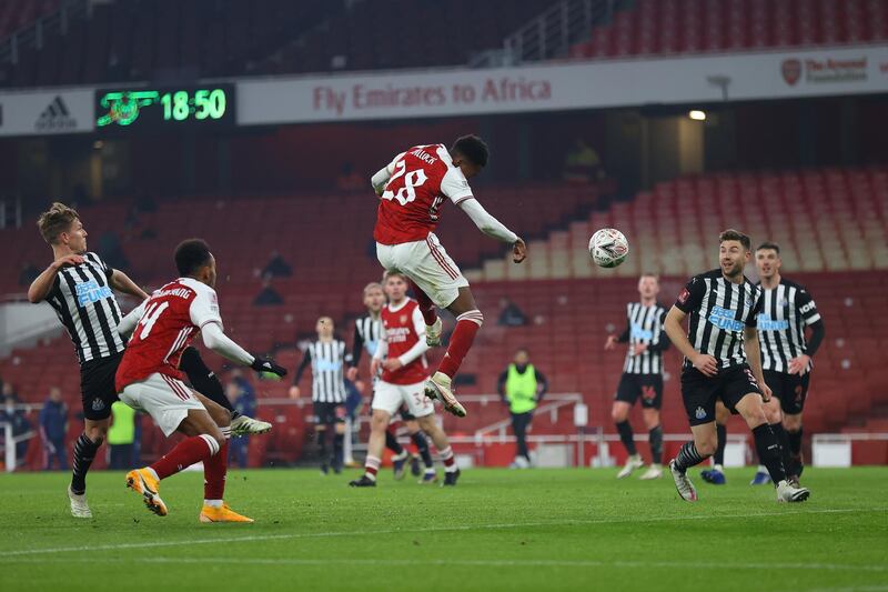 Joe Willock - 7: Helped Arsenal dominate possession in first half alongside Elneny. Should have opened scoring from Pepe cross after 65 minutes but weak header down saved by Dubravka. Getty
