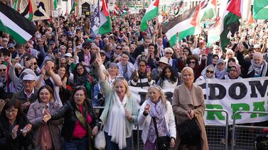 A national demonstration in support of Palestine in Dublin last month. PA