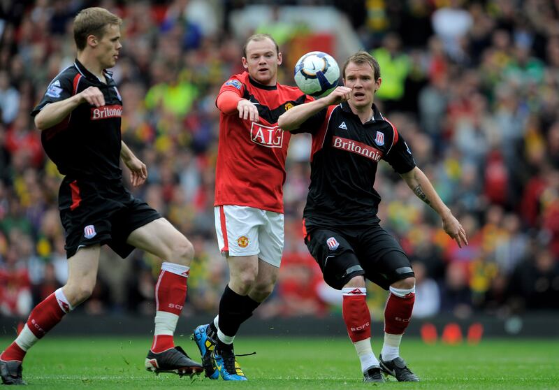 2009-10: United beat Stoke 4-0 but finished a point back in second. Getty