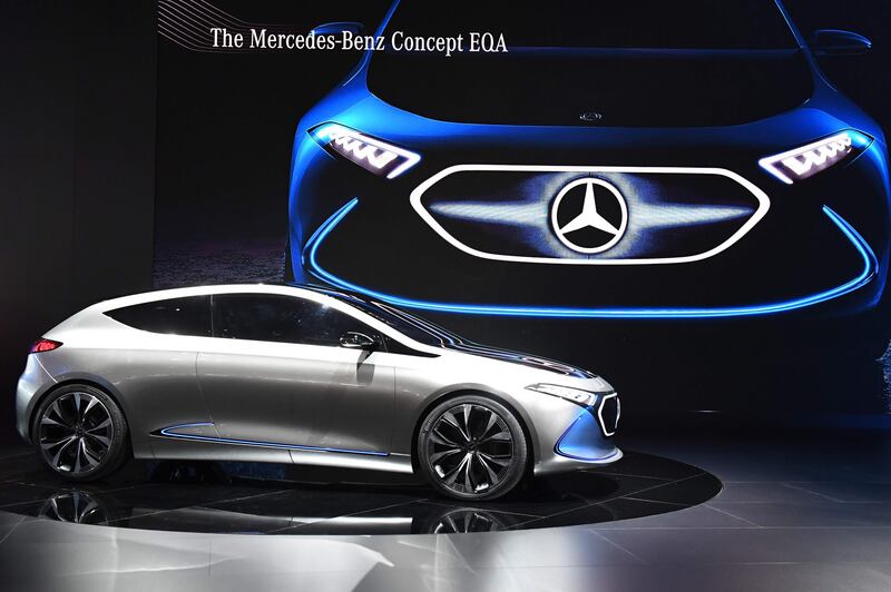 The Mercedes-Benz Conept EQ A. Toshifumi Kitamure/AFP