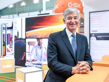 GSK's John Symonds was speaking after the launch of a partnership with the Department of Health, Abu Dhabi to develop a vaccines distribution hub. Victor Besa / The National
