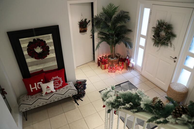 Inside the festive villa