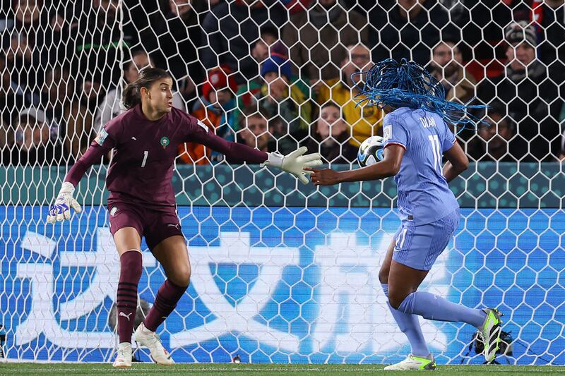 Kadidiatou Diani scores France's first goal. AFP