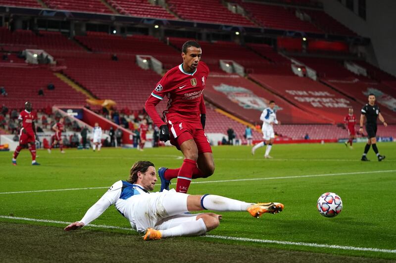 Joel Matip - 6, Took on the responsibility of leading the defence but was wasteful when on the ball. Withdrawn late on for Minamino as Liverpool chased the game. Getty