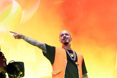 J Balvin, pictured at Coachella this year, will perform in Abu Dhabi on Wednesday, September 5. AFP