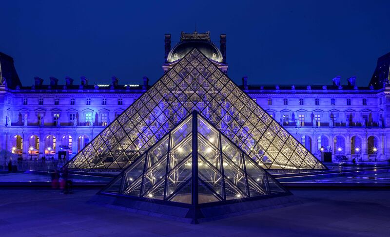 The Pyramid in the Louvre Museum square in Paris. AFP