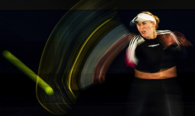 Caroline Wozniacki during an Australian Open practice session at Melbourne Park, on Thursday, January 16. EPA