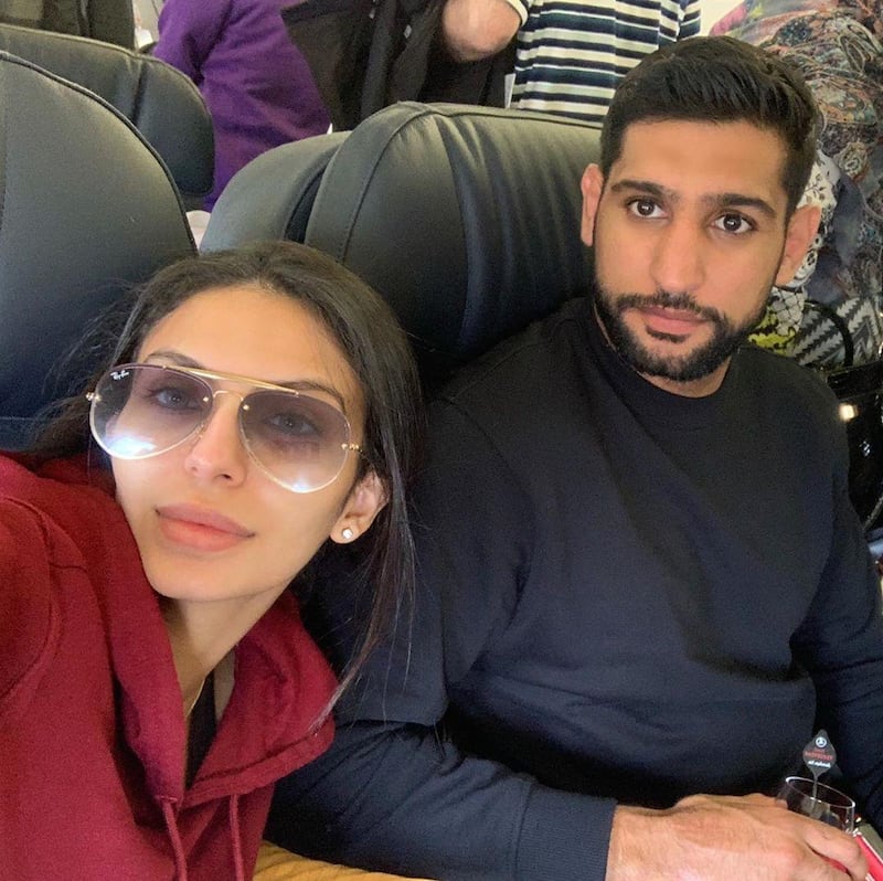 British boxer Amir Khan and his wife Faryal Makhdoom. Instagram/Amirkingkhan