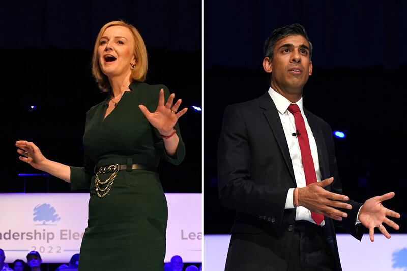 The winner of the Conservative Party leadership contest between Liz Truss and Rishi Sunak, one of whom will be named Britain's new prime minister, will be declared on September 5. PA