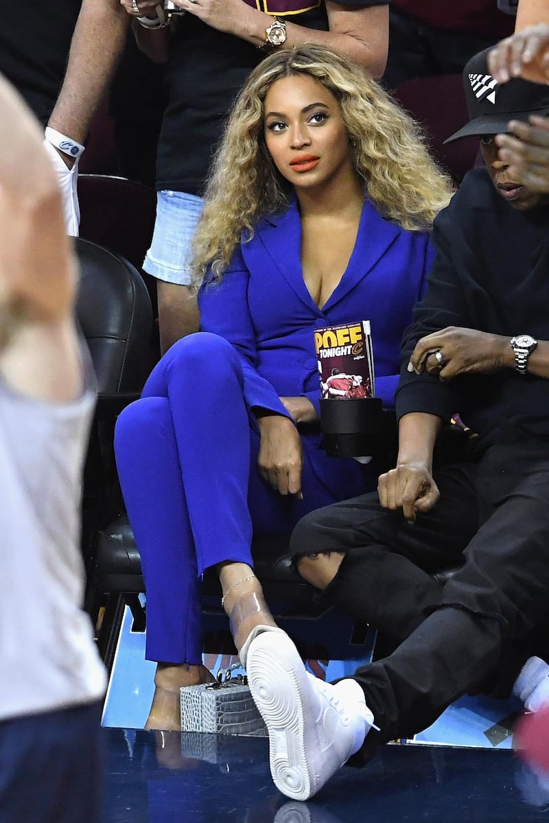 CLEVELAND, OH - JUNE 16:  Beyonce attends Game 6 of the 2016 NBA Finals between the Cleveland Cavaliers and the Golden State Warriors at Quicken Loans Arena on June 16, 2016 in Cleveland, Ohio. NOTE TO USER: User expressly acknowledges and agrees that, by downloading and or using this photograph, User is consenting to the terms and conditions of the Getty Images License Agreement.  (Photo by Jason Miller/Getty Images)