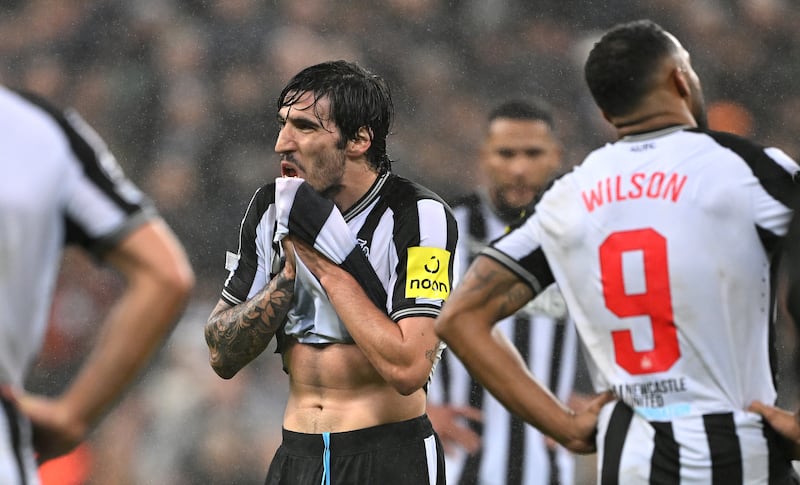 Newcastle UNited will be without the services of Sandro Tonali until next August. Getty