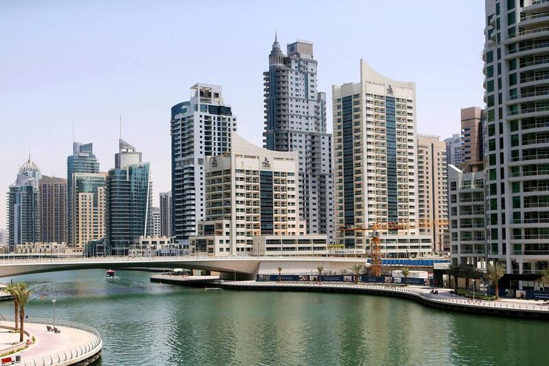 DUBAI MARINA APARTMENTS: Q4 2015-Q1 2016 down 2%. Q1 2015-Q1 2016 down 8%. Studio - between Dh60,000 and Dh85,000. 1BR - between Dh75,000 and Dh130,000. 2BR - between Dh95,000 and Dh170,000. 3BR - between Dh135,000 and Dh260,000. Sarah Dea / The National