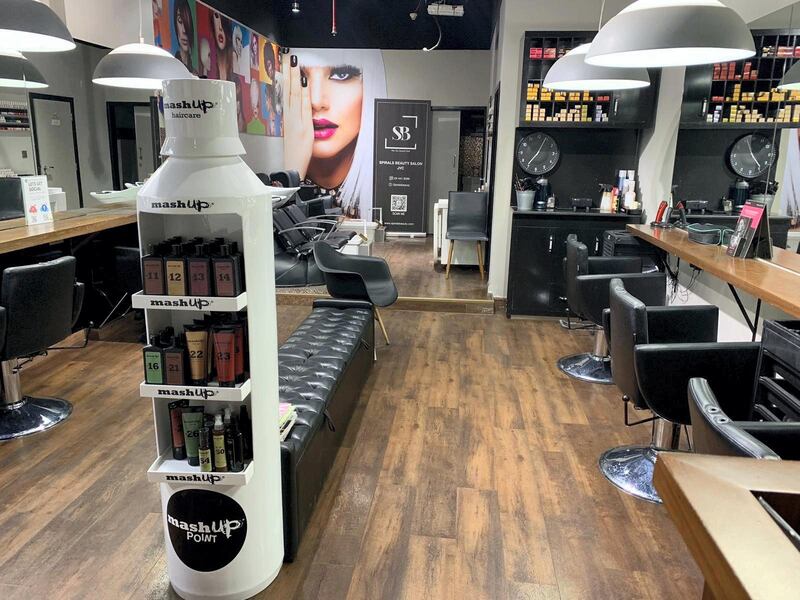 Spirals Beauty Salon in Jumeirah Village Circle says it has started a waiting-list system ahead of its reopening. Courtesy Spirals
