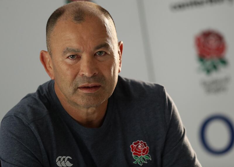 UMHLANGA ROCKS, SOUTH AFRICA - JUNE 03:  Eddie Jones, the England head coach, faces the media on June 3, 2018 in Umhlanga Rocks, South Africa.  (Photo by David Rogers/Getty Images)