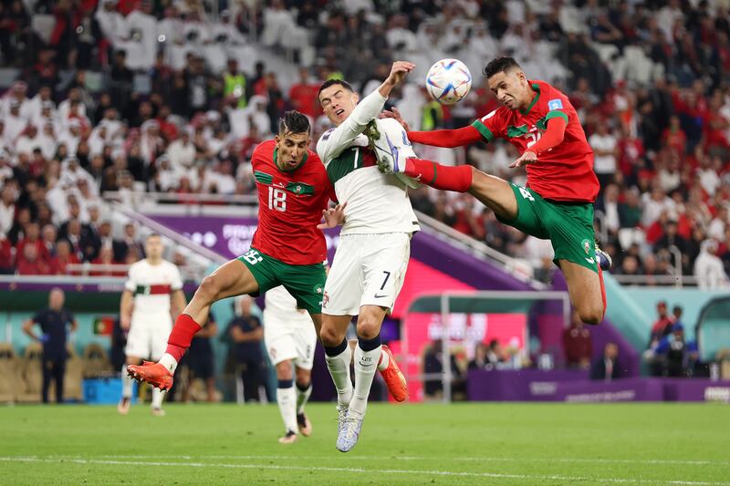 Cristiano Ronaldo (Neves, 51’) - 6, Was involved immediately but his cross was gathered by Bono. Pickpocketed by Boufal as he lined up a shot before being denied by Bono after racing through.

Getty
