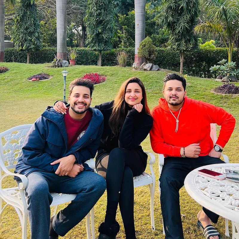Parineeti Chopra shared a photo with her younger brothers Sahaj and Shivang, captioning it: 'The best gift my parents gave me.' Photo: Parineeti Chopra / Instagram