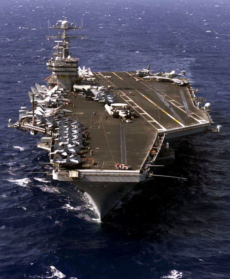 The aircraft carrier USS Dwight D. Eisenhower. Paul Hanna