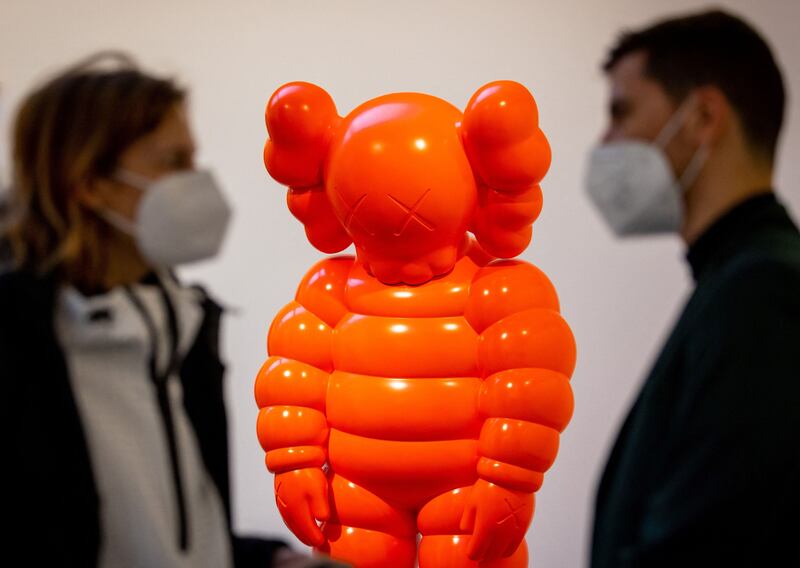 Kaws's paintings and sculptures have sold for millions of dollars while his fashion collaborations, featuring his famous Companions, usually sell out in minutes, fetching thousands on the secondary market. AFP