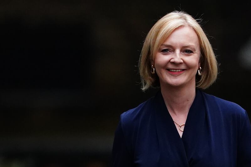 Liz Truss arrives in Downing Street, London, on Tuesday after meeting Queen Elizabeth II and accepting her invitation to become prime minister. PA