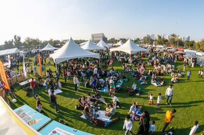 Families attend last year's World of Food Abu Dhabi event. Courtesy World of Food Abu Dhabi