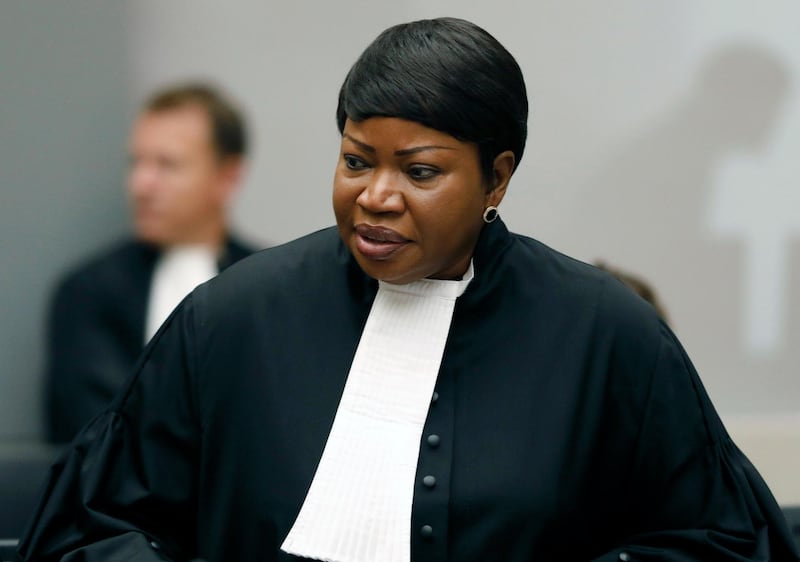 FILE - In this Tuesday Aug. 28, 2018 file photo, Prosecutor Fatou Bensouda at the International Criminal Court (ICC) in The Hague, Netherlands.  The ICC says its jurisdiction extends to territories occupied by Israel in the 1967 Mideast war, appearing to clear the way for its chief prosecutor to open a war crimes probe into Israeli military actions.  Bensouda, said in 2019 that there was a â€œreasonable basisâ€ to open a war crimes probe into Israeli military actions in the Gaza Strip as well as Israeli settlement construction in the West Bank.  (Bas Czerwinski/Pool file via AP, File)