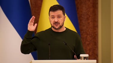 Ukraine's President Volodymyr Zelenskyy said the aid package gives Ukraine a chance of victory. AP