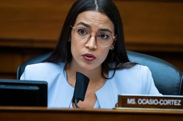 US congresswoman Alexandria Ocasio-Cortez hid in her office bathroom during the Capitol riots on January 6. AP 