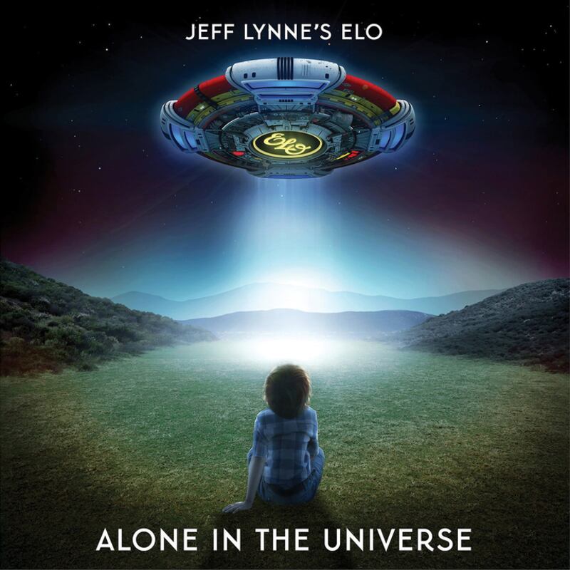 The album cover image of Alone In The Universe by Jeff Lynne’s ELO. Courtesy Columbia Records