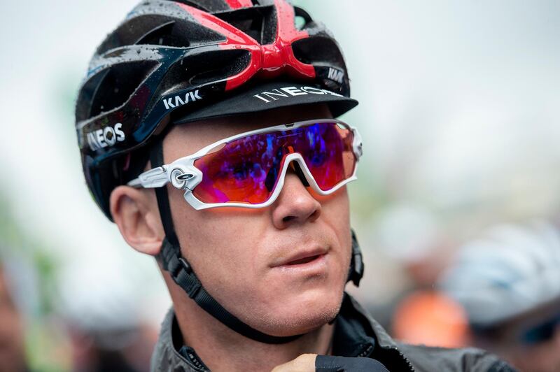 epa07643481 (FILE) - British rider Chris Froome of Team Ineos before the start of the Tour de Yorkshire first stage, over 182,5 km between Doncaster and Selby, Britain, 02 May 2019 (reissued on 12 June 2019). According to Team Ineos, Froome crashed during a recon of stage four of the Criterium du Dauphine and was brought to the local hospital in Roanne, France, on 12 June 2019.  EPA/PETER POWELL . *** Local Caption *** 55163209