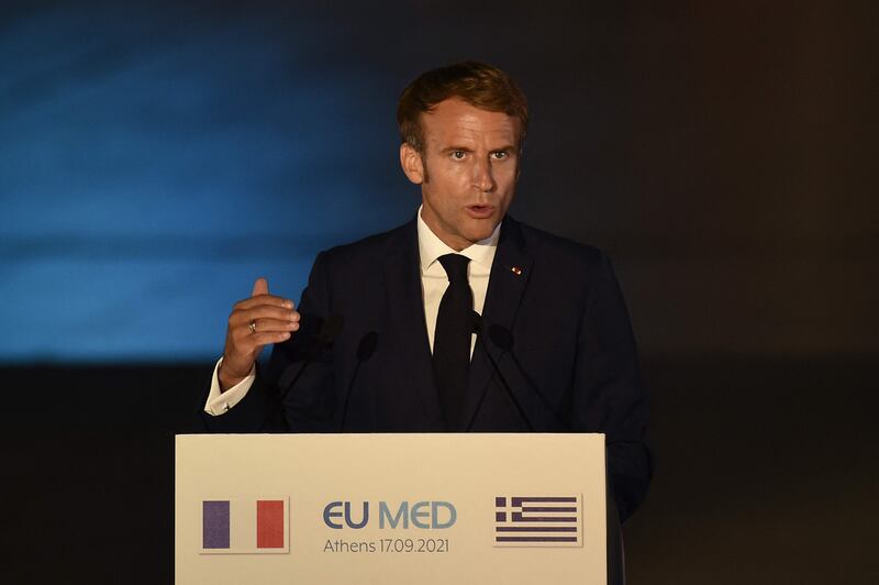 French President Emmanuel Macron.  AFP