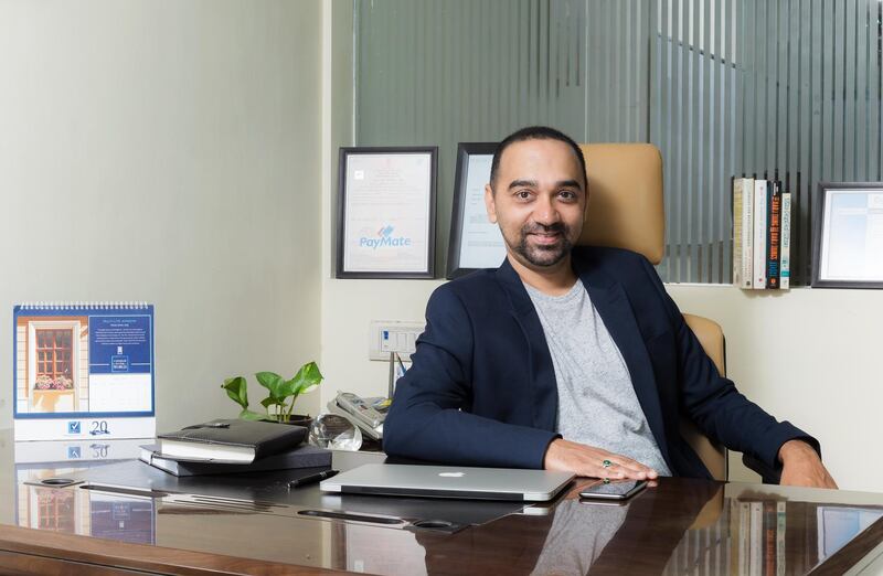 Ajay Adiseshann, founder and chief executive of PayMate, aims to expand business in all GCC countries and some parts of North Africa by 2021. Courtesy PayMate
