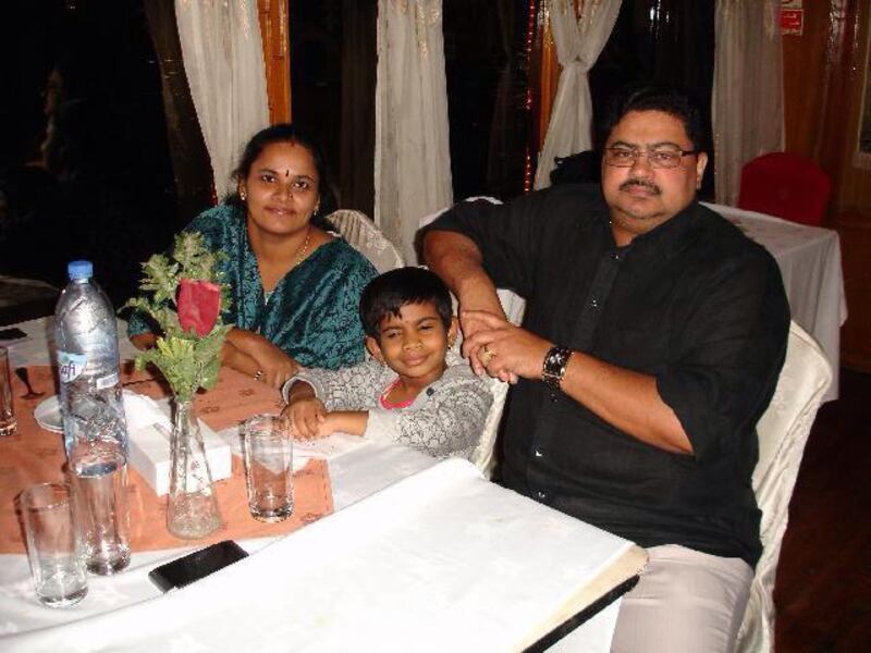 Santosh Kumar, his wife Manju Memon and their daughter Gauri. Courtesy family and friends of Kumar family