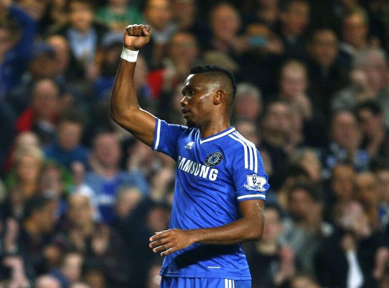 Centre forward: Samuel Eto'o, Chelsea. Showed the benefits of his considerable experience with a display of nous against Tottenham. Scored and then celebrated brilliantly. Eddie Keogh / Reuters