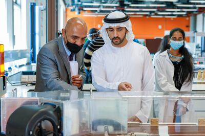 Sheikh Hamdan bin Mohammed, Crown Prince of Dubai, visits the University of Birmingham Dubai. Photo: Dubai Media Office