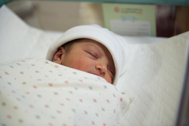 The child, who was yet to be named by his parents, was born at Al Zahra Hospital in Dubai. Courtesy: Al Zahra Hospital