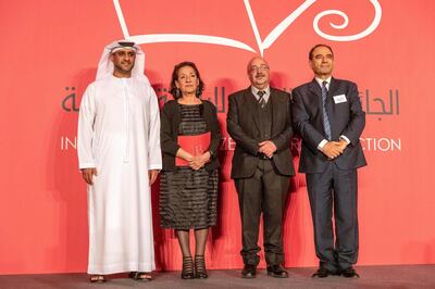 ABU DHABI, UNITED ARAB EMIRATES. 23 APRIL 2019. Hoda Barakat, winner of the 2019 International Prize for Arabic Fiction. (Photo: Antonie Robertson/The National) Journalist: Saeed Saeed. Section: National.