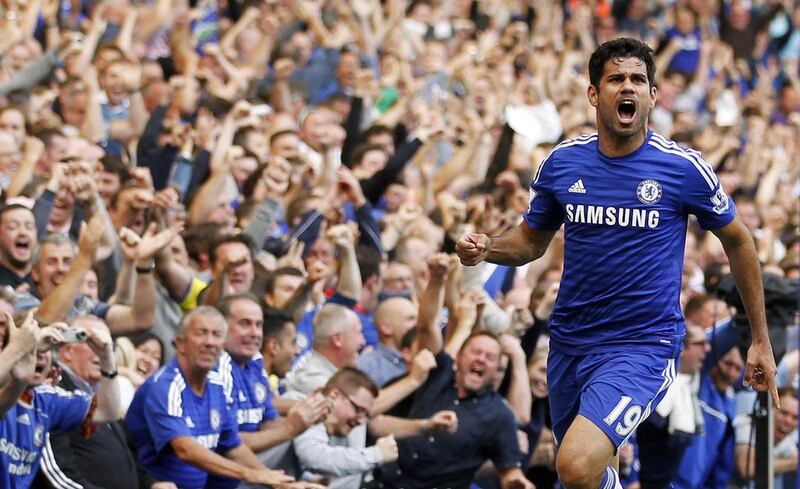 Diego Costa, the Chelsea striker, scored his second Premier League goal. Ian Kington / AFP