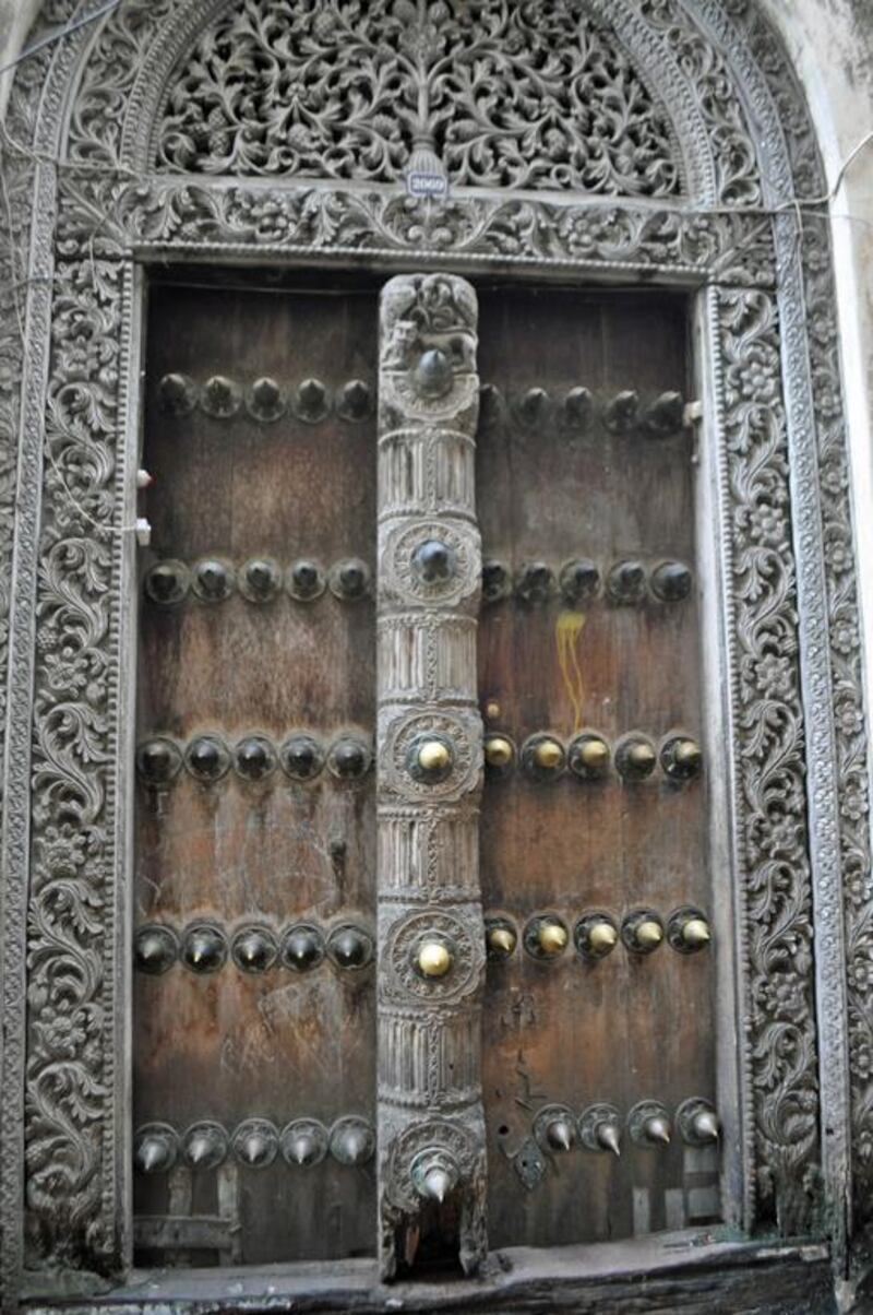 Ornate design of a door in Zanzibar. Photo by Rosemary Behan