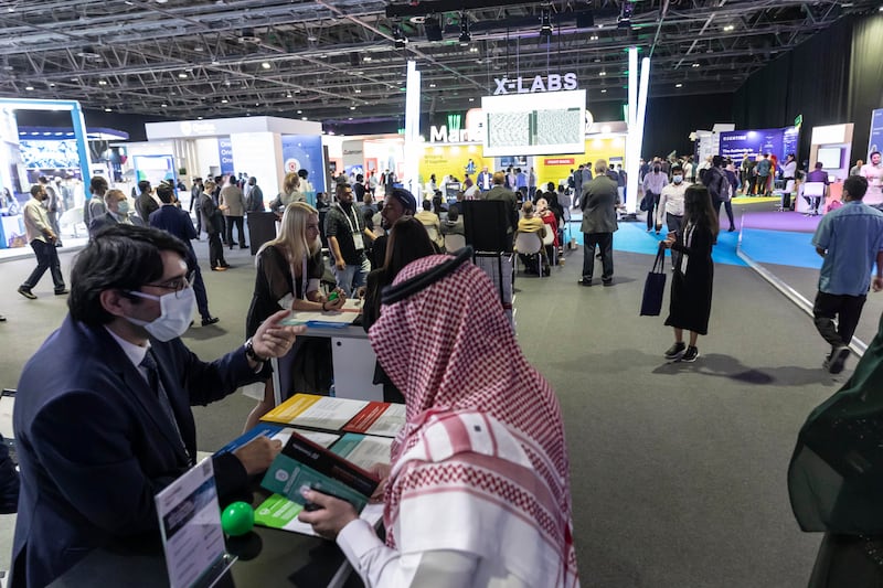 General image from the opening day of GISEC 2022 at the World Trade Center in Dubai. 