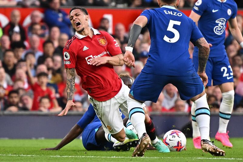 Antony – 5. Swung a shot wide on 13 and was United’s main attacking threat in the early part of the game before he went down in agony. Stretchered off injured after 29 minutes. A worrying sight. AFP