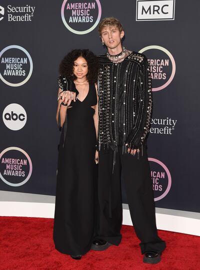 Casie Colson Baker joined dad Machine Gun Kelly for the 2021 American Music Awards. FilmMagic