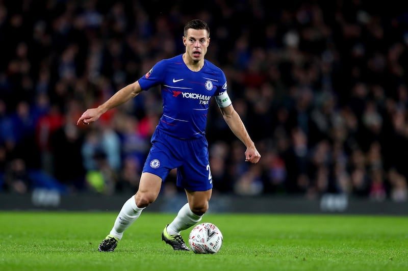 LONDON, ENGLAND - JANUARY 27:  Cesar Azpilicueta of Chelsea during the FA Cup Fourth Round match between Chelsea and Sheffield Wednesday at Stamford Bridge on January 27, 2019 in London, United Kingdom. (Photo by Catherine Ivill/Getty Images)